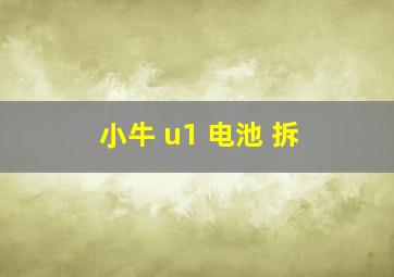 小牛 u1 电池 拆